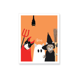 Halloween Cats in Costume Vinyl Sticker - ST251