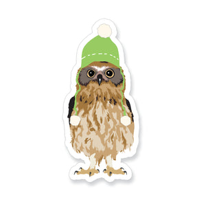 Winter Owl Vinyl Sticker - ST268