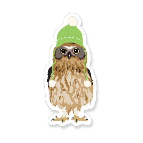 Winter Owl Vinyl Sticker - ST268