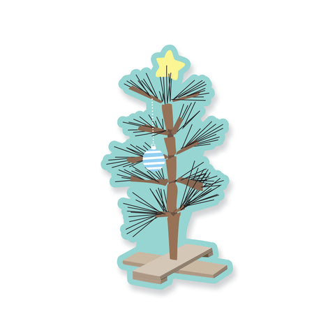 Holiday Christmas Tree Vinyl Sticker - ST276