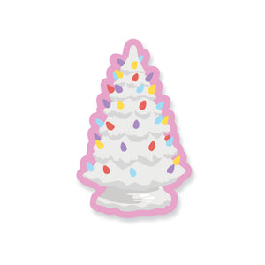 Ceramic Christmas Tree Holiday Vinyl Sticker - ST277