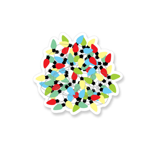 Tangled Christmas Lights Vinyl Sticker