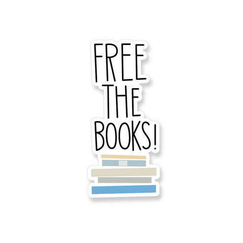 Free the Books - Banned Books Vinyl Sticker - ST293