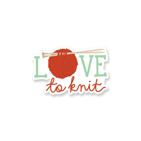 Love to Knit, Vinyl Sticker