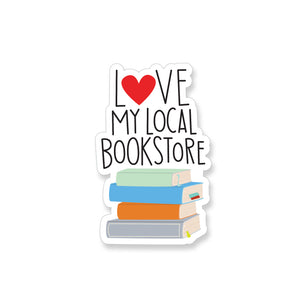 Love My Local Bookstore, Vinyl Sticker
