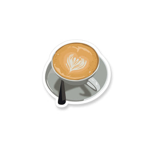 Latte Heart, Vinyl Sticker