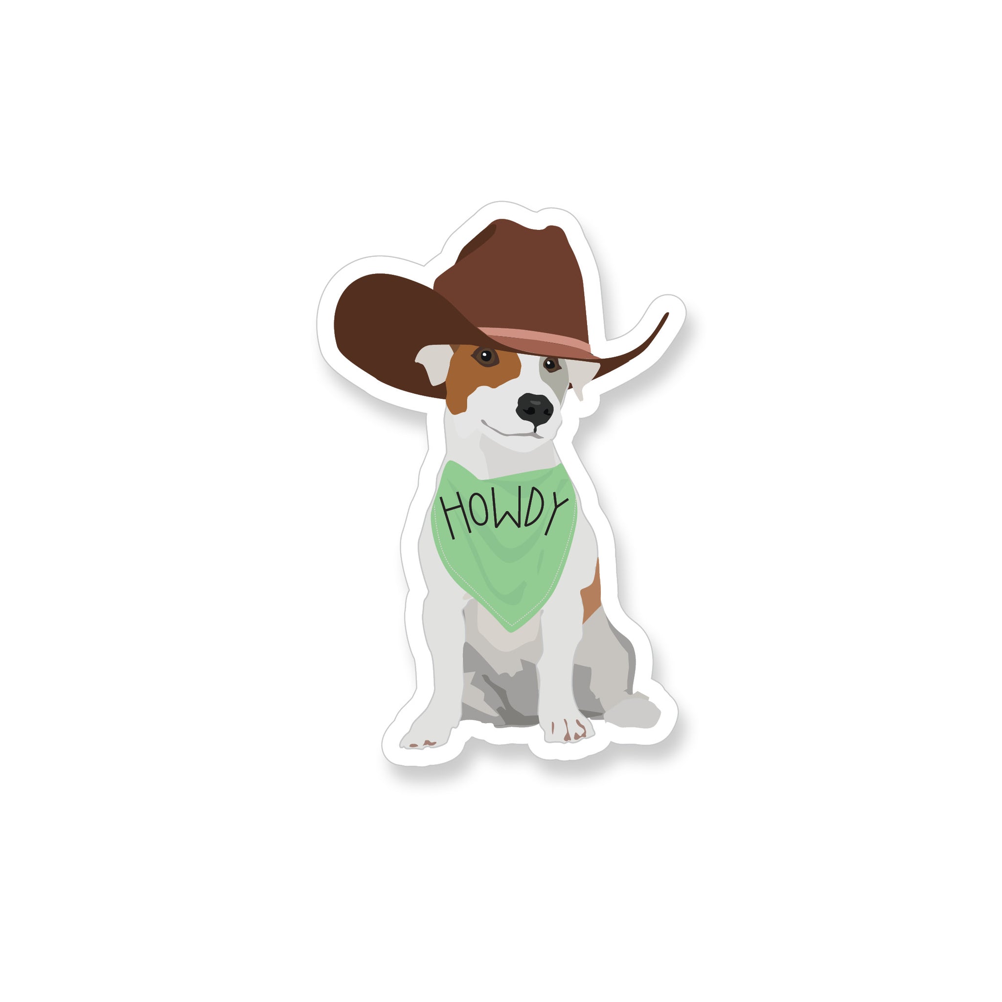 Howdy Jack Russell, Vinyl Sticker