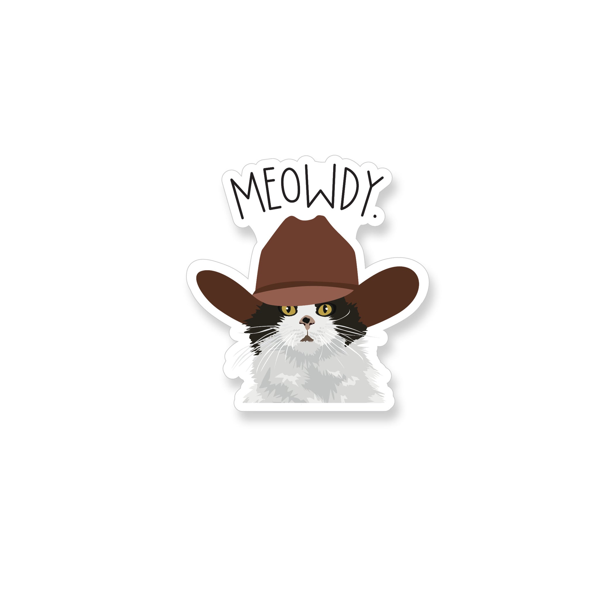 Meowdy Cat, Vinyl Sticker