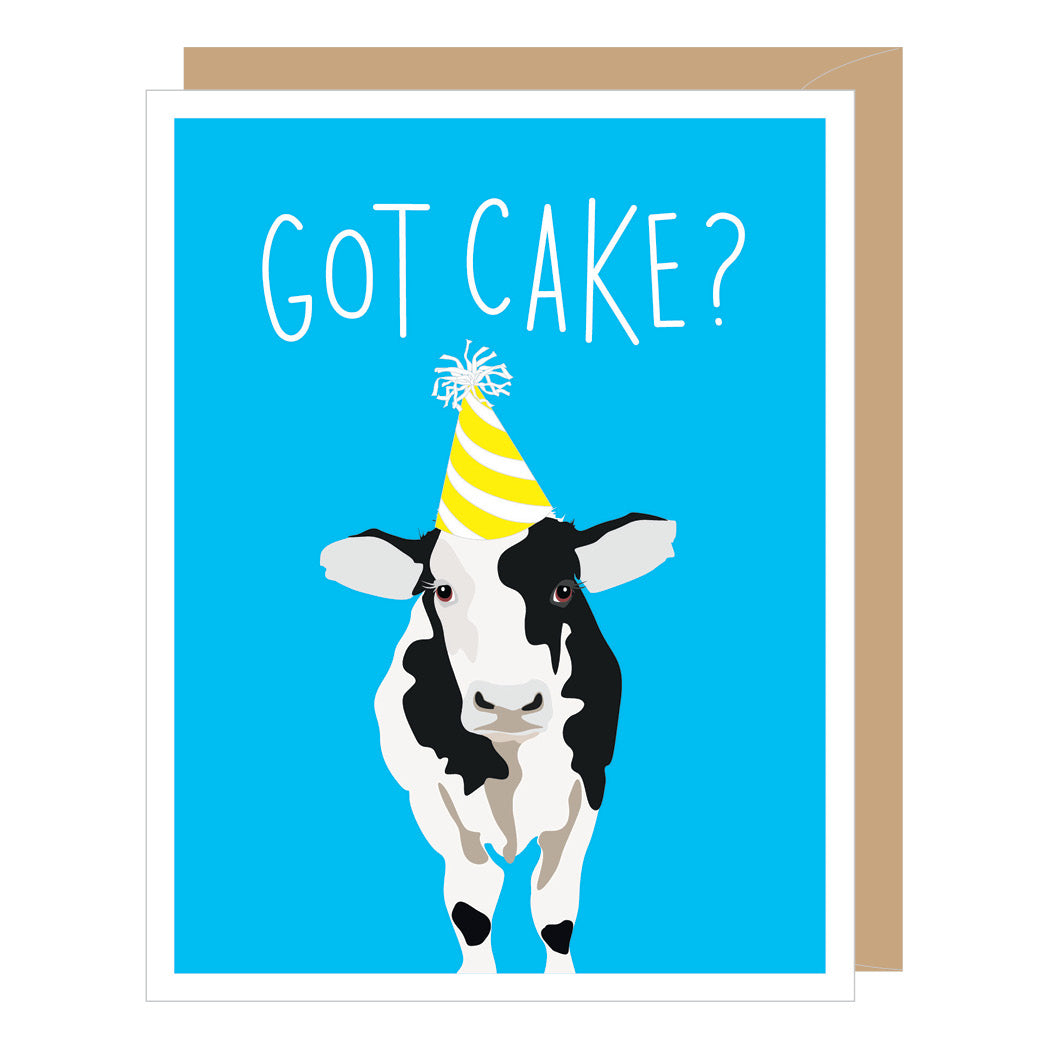 Got Cake Cow Birthday Card