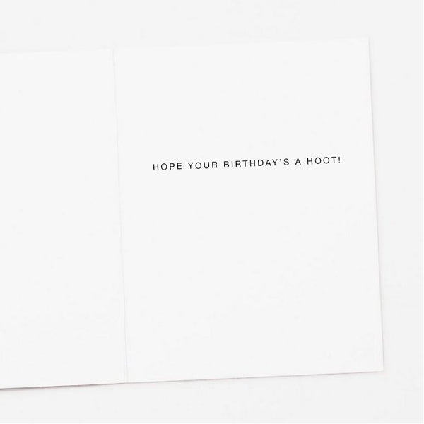 Owl + Red Balloon Birthday Card
