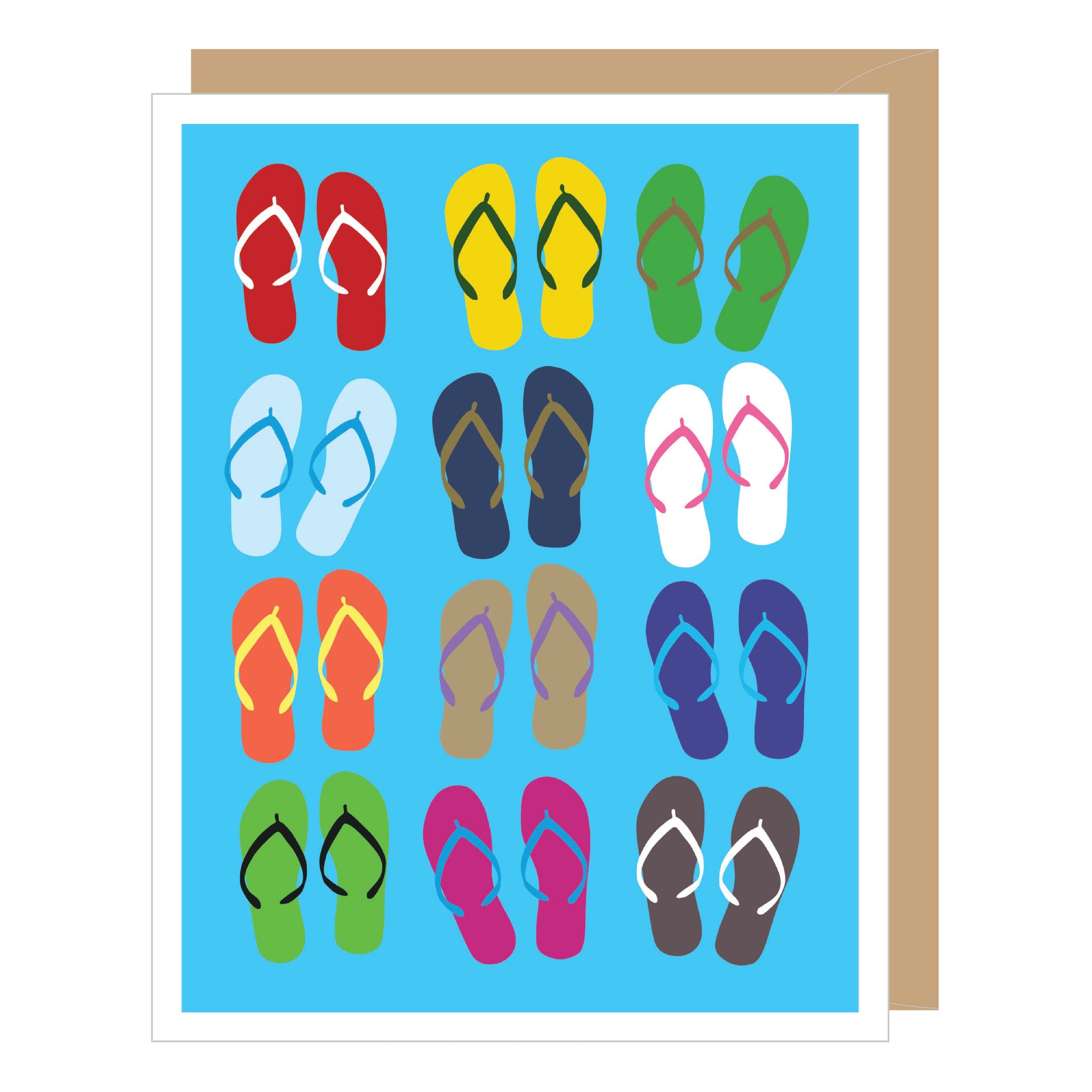 Summer Flip Flops Blank Card