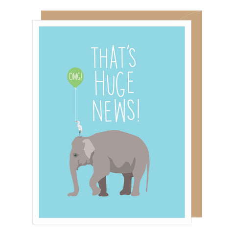 OMG Huge Elephant Congratulations Card