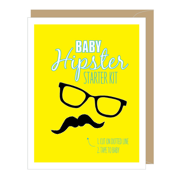 Baby Hipster New Baby Card