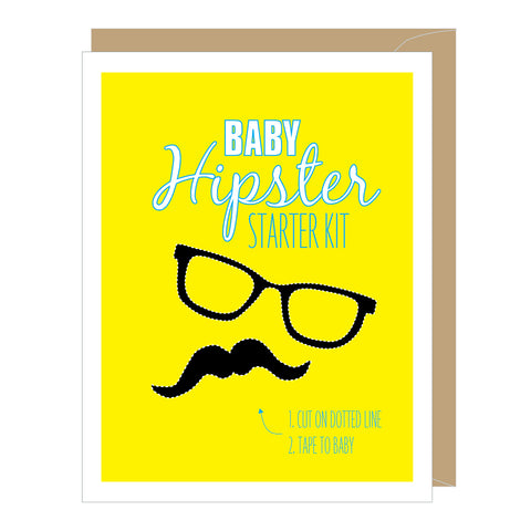 Baby Hipster New Baby Card
