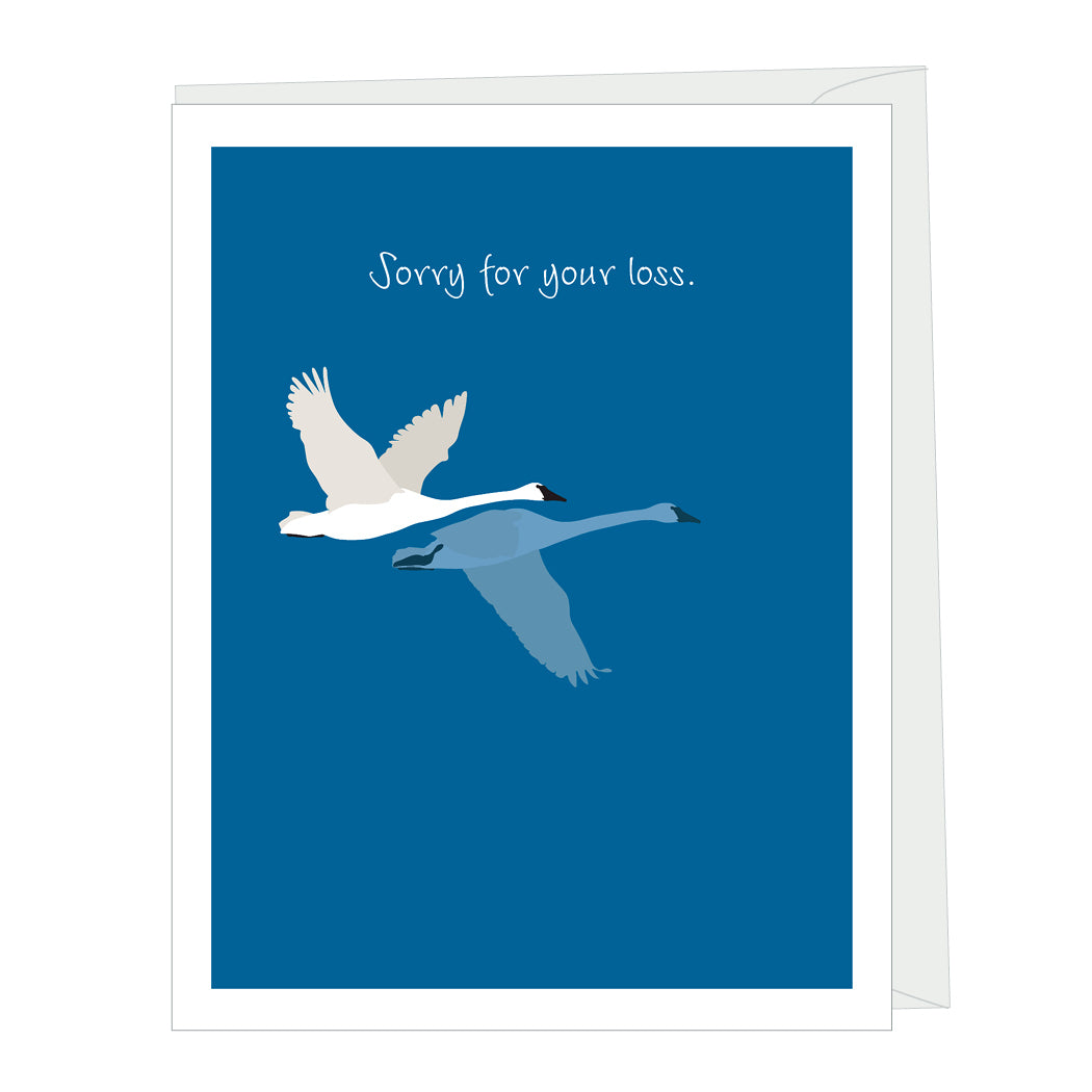 Swan Couple Sympathy Card