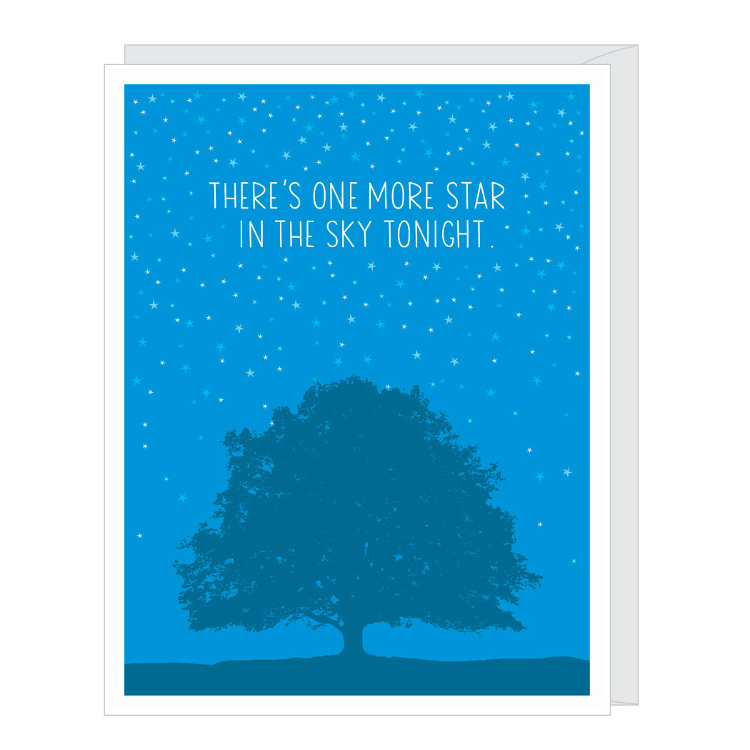 Night Sky One More Star Sympathy Card