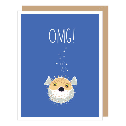 OMG Blowfish Birthday Card