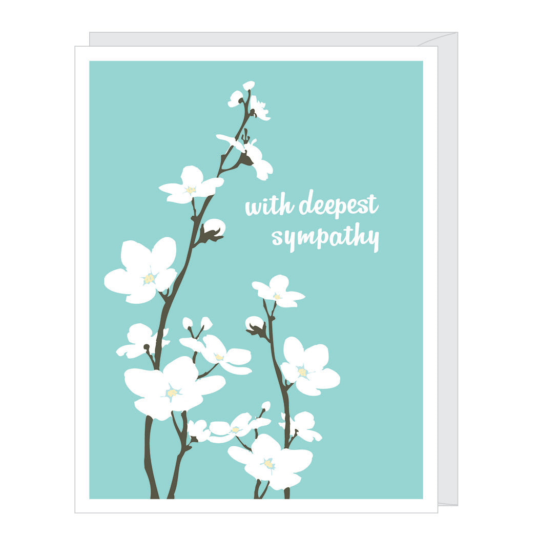 Apple Blossom Sympathy Card
