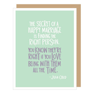 Julia Child Quote Anniversary Card