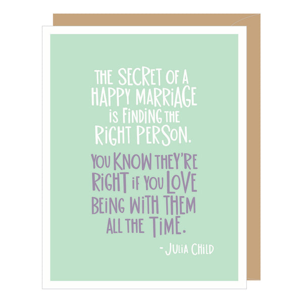 Julia Child Quote Anniversary Card