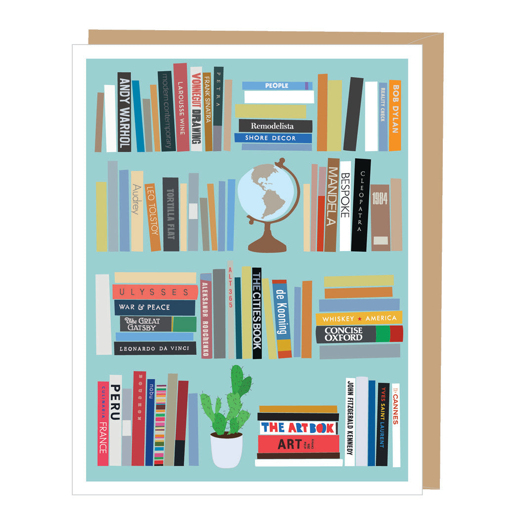 Bookshelf Blank Card
