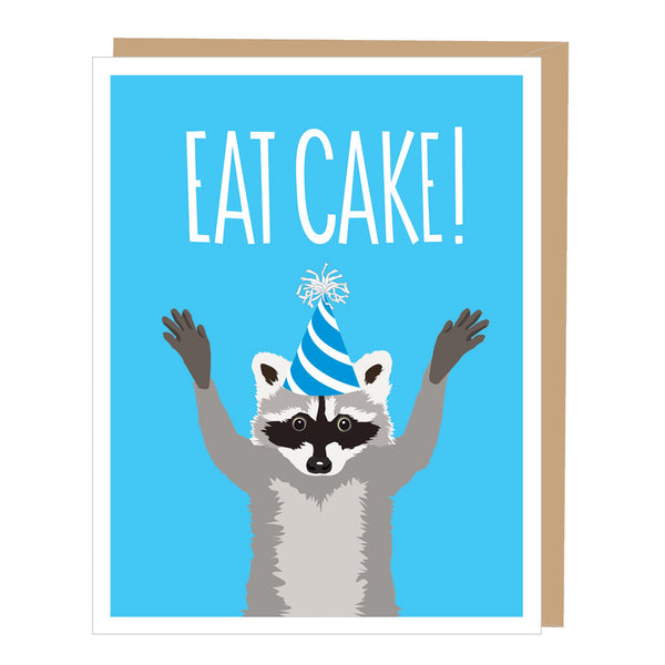 Raccoon Birthday Card