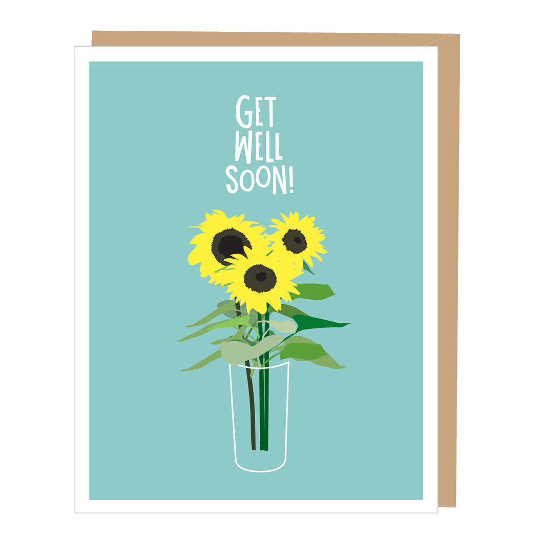 Bunch of Sunflowers Get Well Card