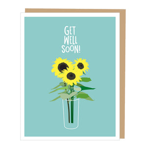 Bunch of Sunflowers Get Well Card