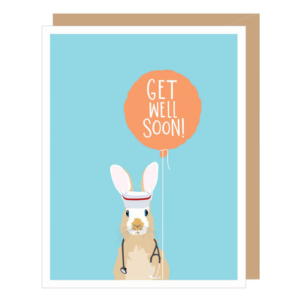 Rabbit Speedy Recovery Get Well Card