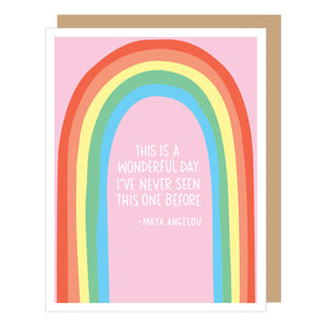 Wonderful Day Quote Inspiration Card