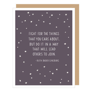 Ruth Bader Ginsburg Quote Inspiration Card