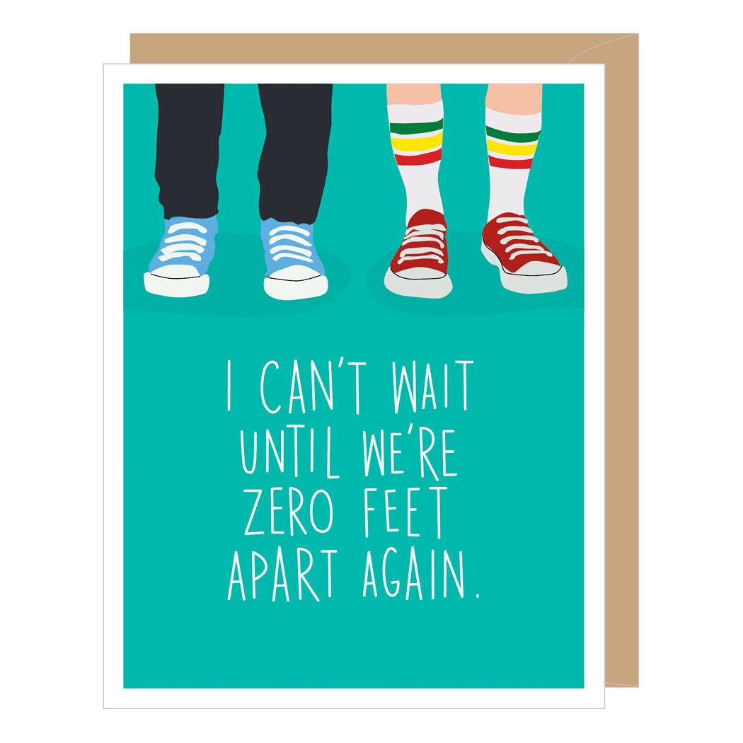Zero Feet Apart Friendship Card