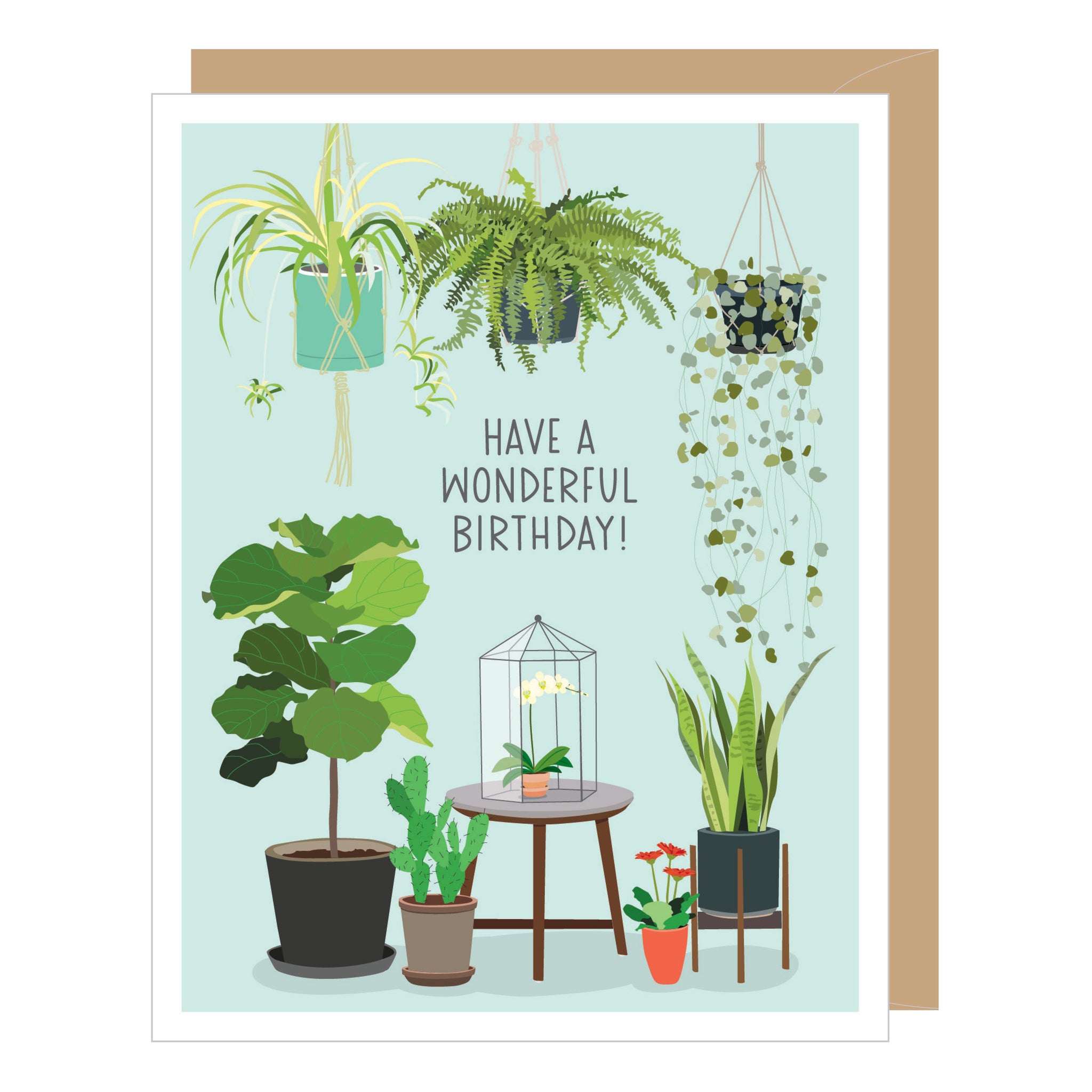 Houseplants Birthday Card