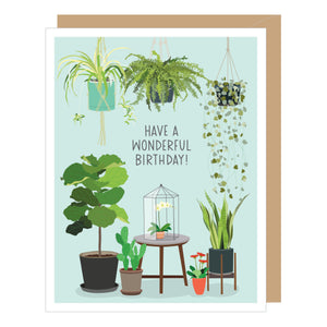 Houseplants Birthday Card