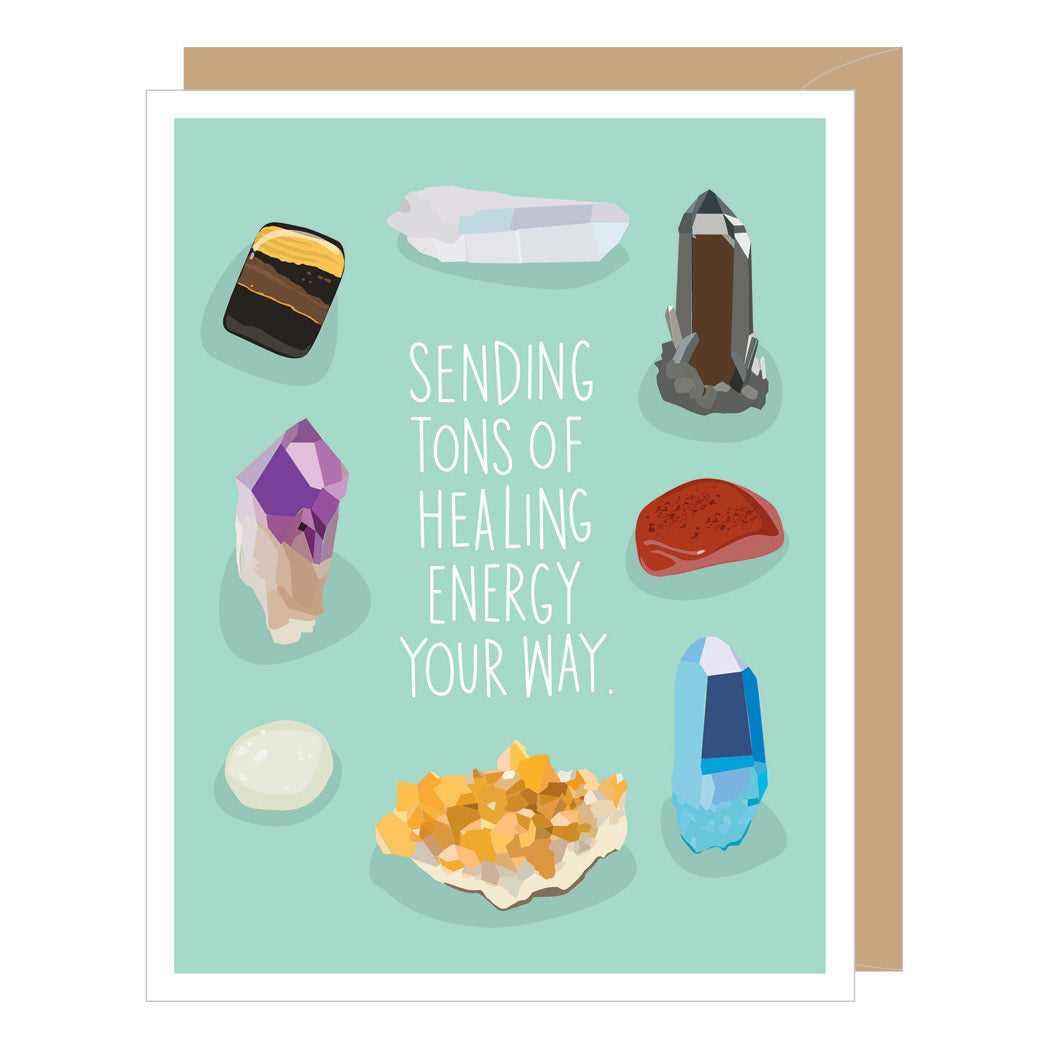 Healing Crystals Get Well Card