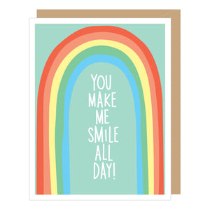Smile All Day Rainbow Friendship Card