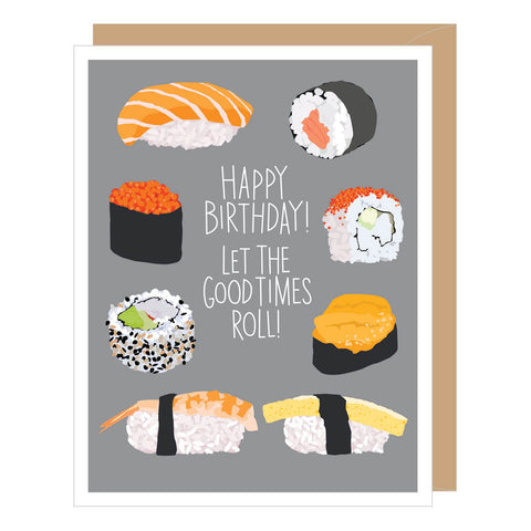 Sushi Birthday Card