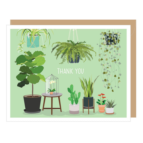 Houseplants Thank You Note Card