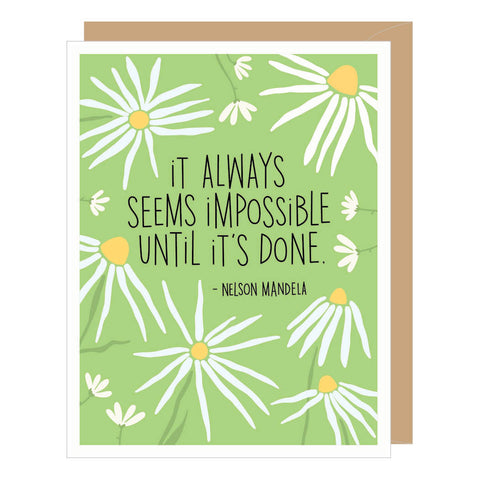 Nelson Mandela Quote Inspiration Card