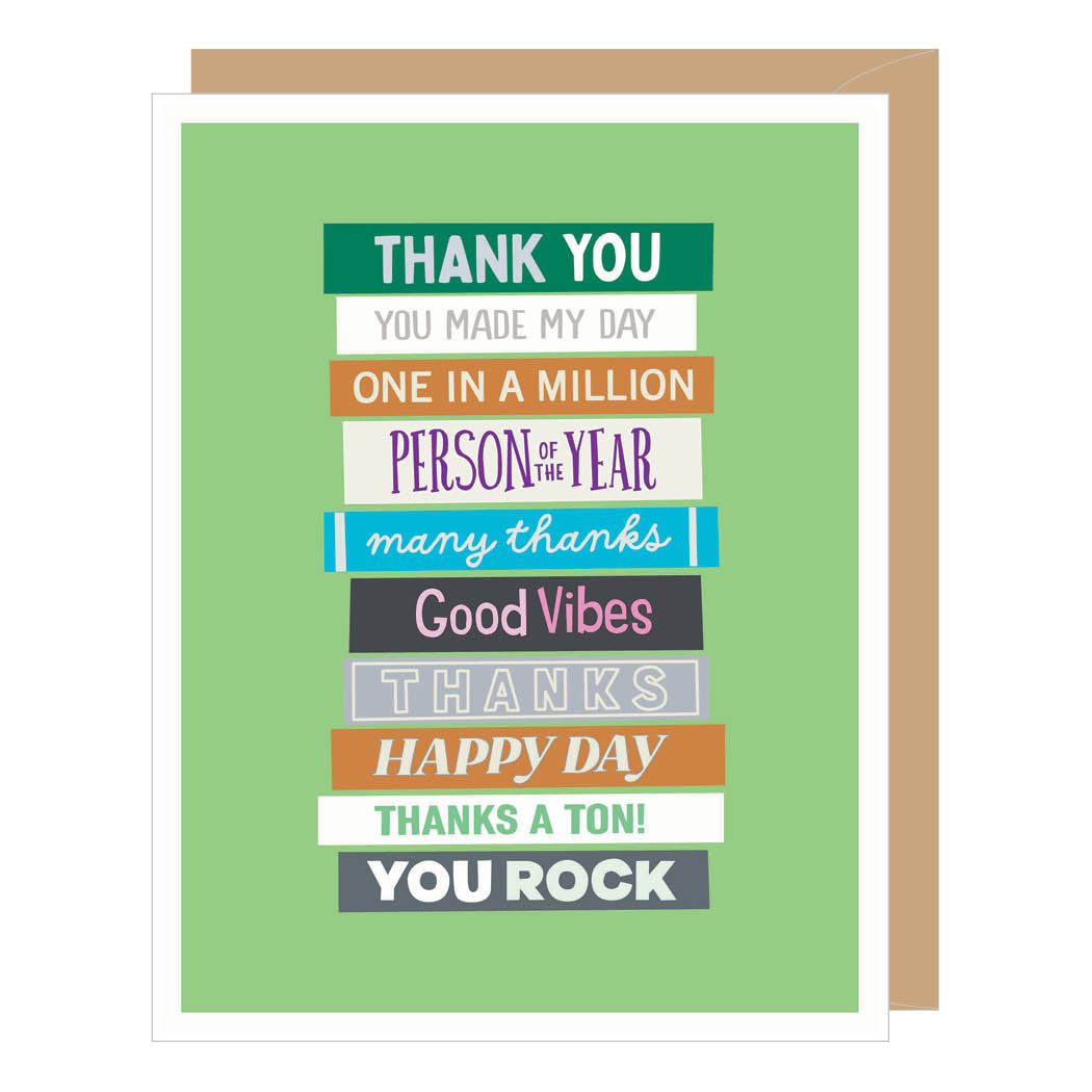 Stack of Books Thank You Card