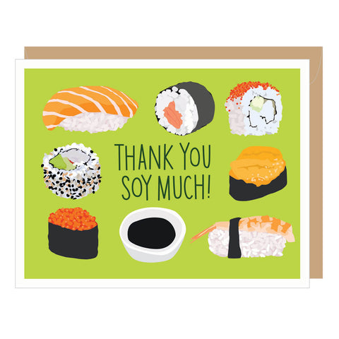Thank You Soy Much Thank You Note Card