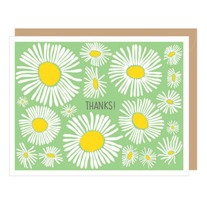 Abstract Daisies Thank You Note Card