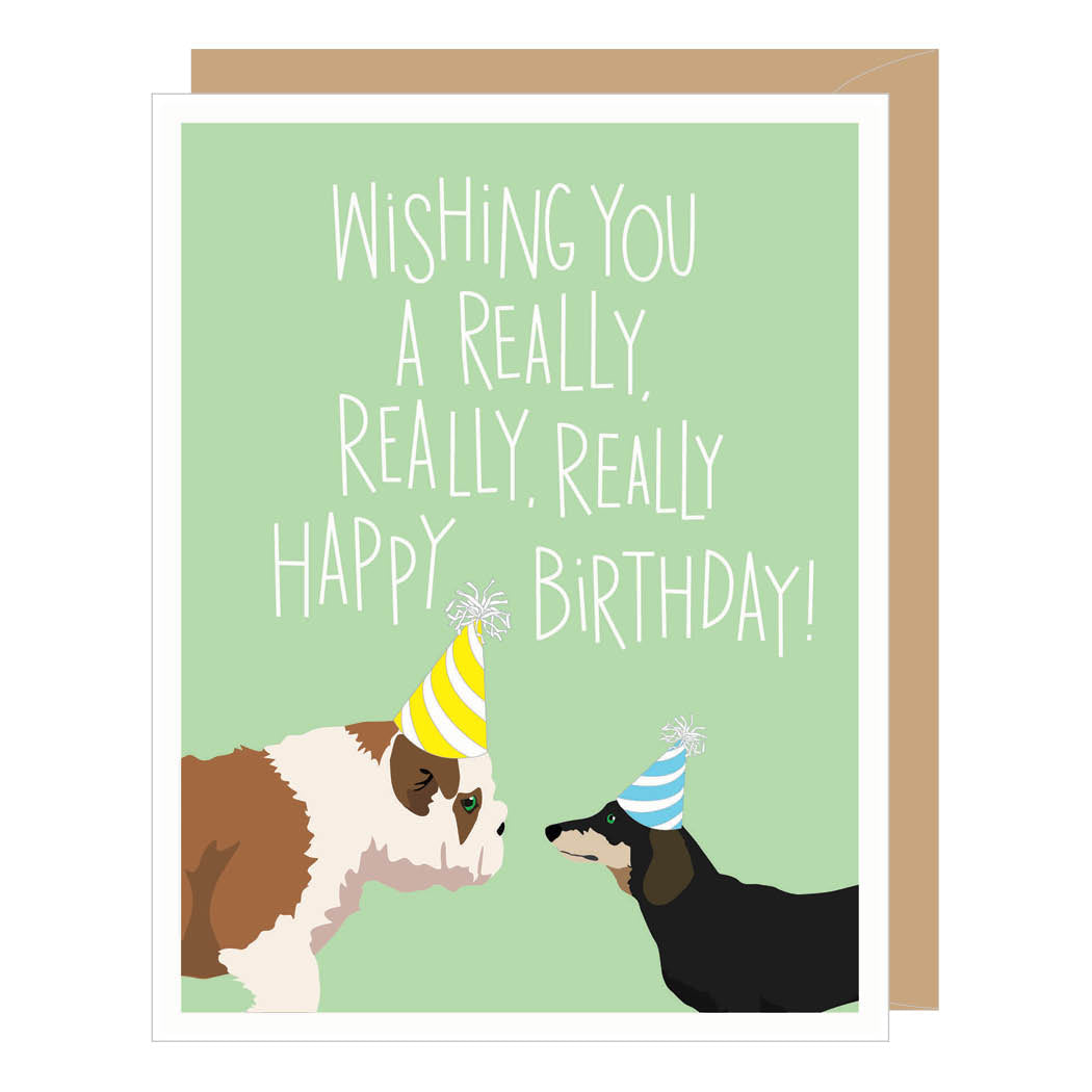 Two Dogs Birthday Card
