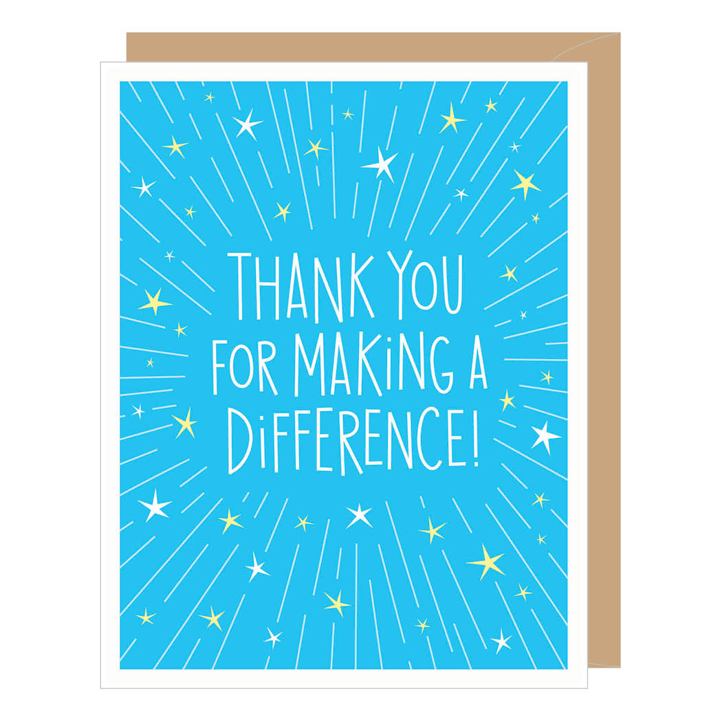 Thank You for Making a Difference Card