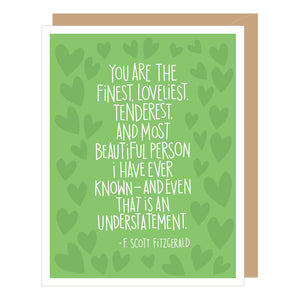 F. Scott Fitzgerald Quote Anniversary Card