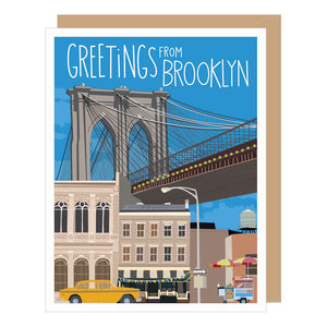 Greetings from Brooklyn Blank Card