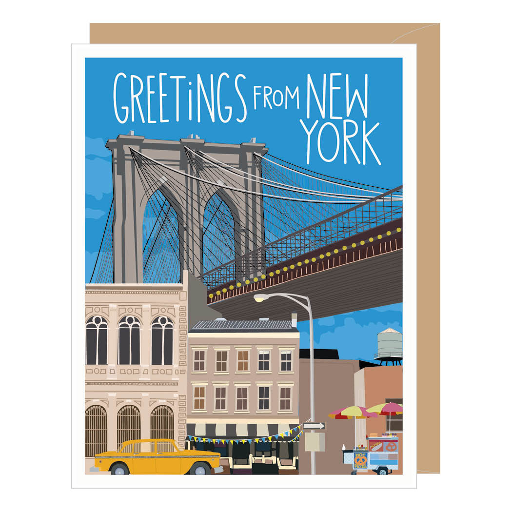 Greetings from New York Blank Card