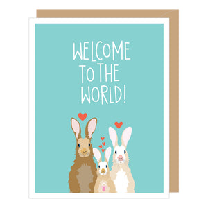 Welcome Baby Rabbit, New Baby Card