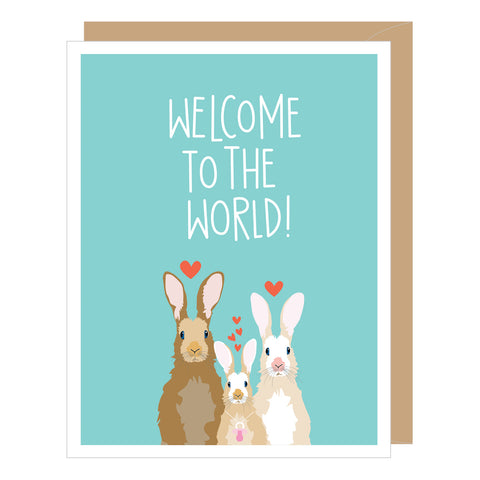 Welcome Baby Rabbit, New Baby Card