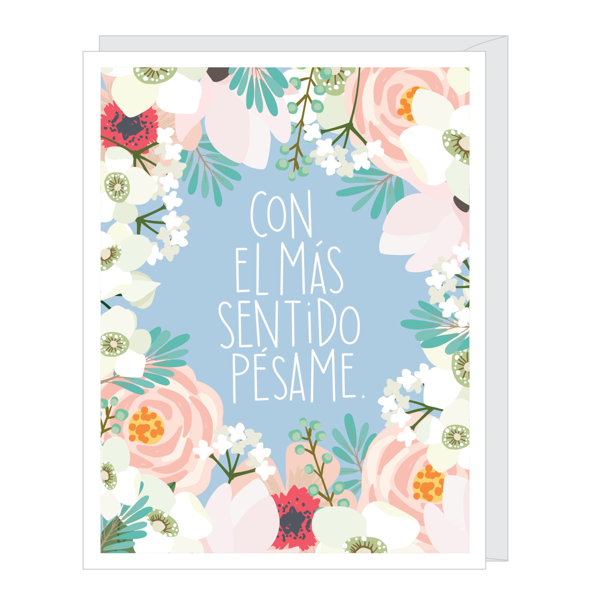 SPANISH LANGUAGE Floral Sympathy Card